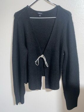 TORRID Black Tie-Front Knit Cardigan